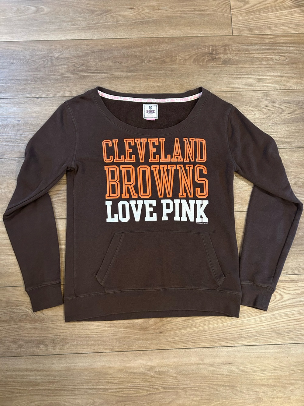 PINK Victoria’s Secret Cleveland Browns Love Pink 5th & Ocean Sweatshirt L